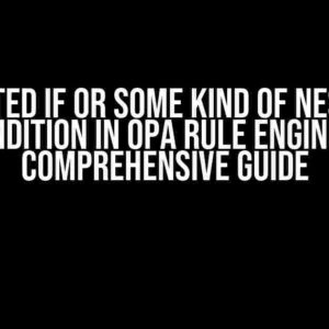 Nested if or Some Kind of Nested Condition in OPA Rule Engine: A Comprehensive Guide